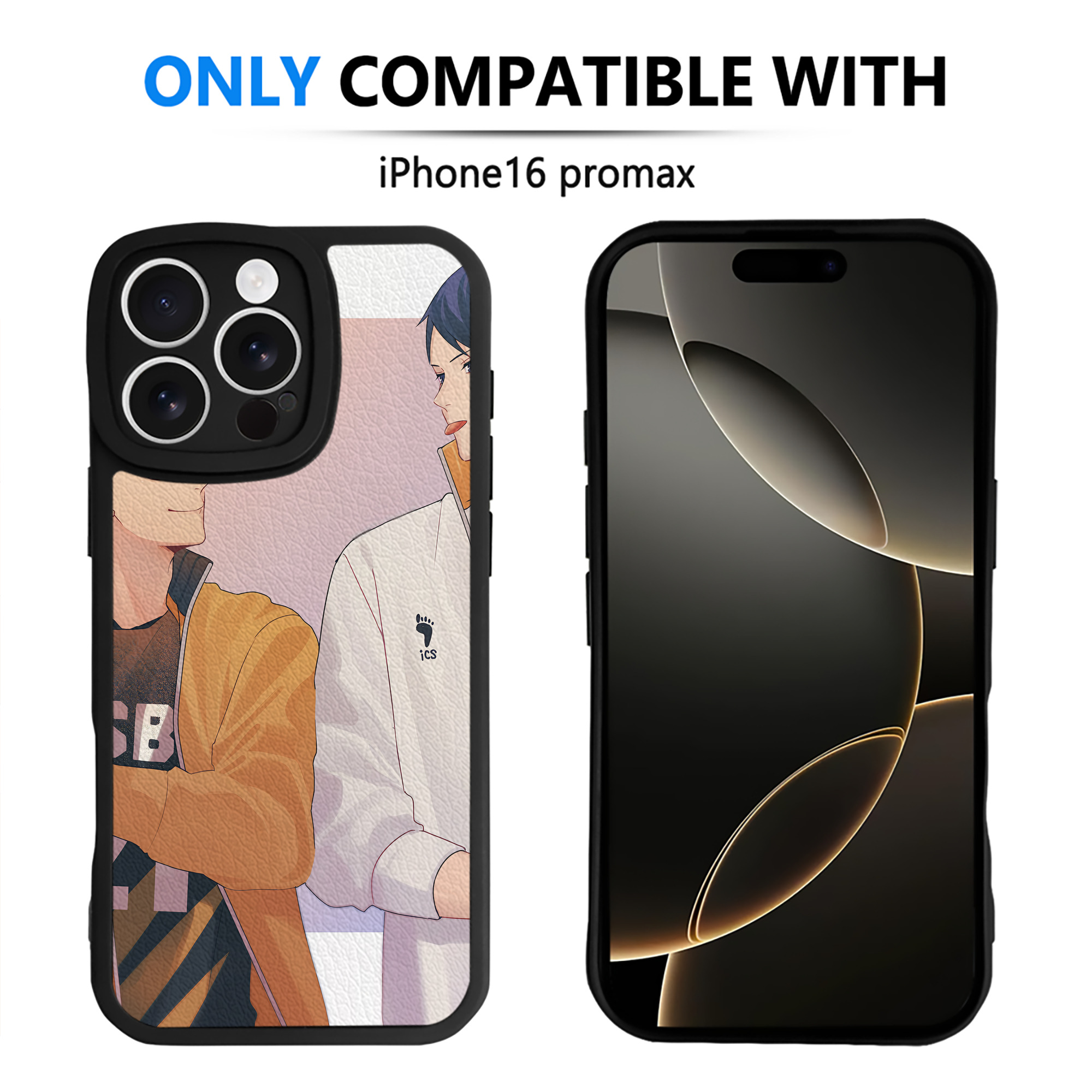 （画像用） ハイキュー!! Haikyu!! 【iPhone 16シリーズ対応】シリコンスマホケース（レザー調） 材質：シリコン